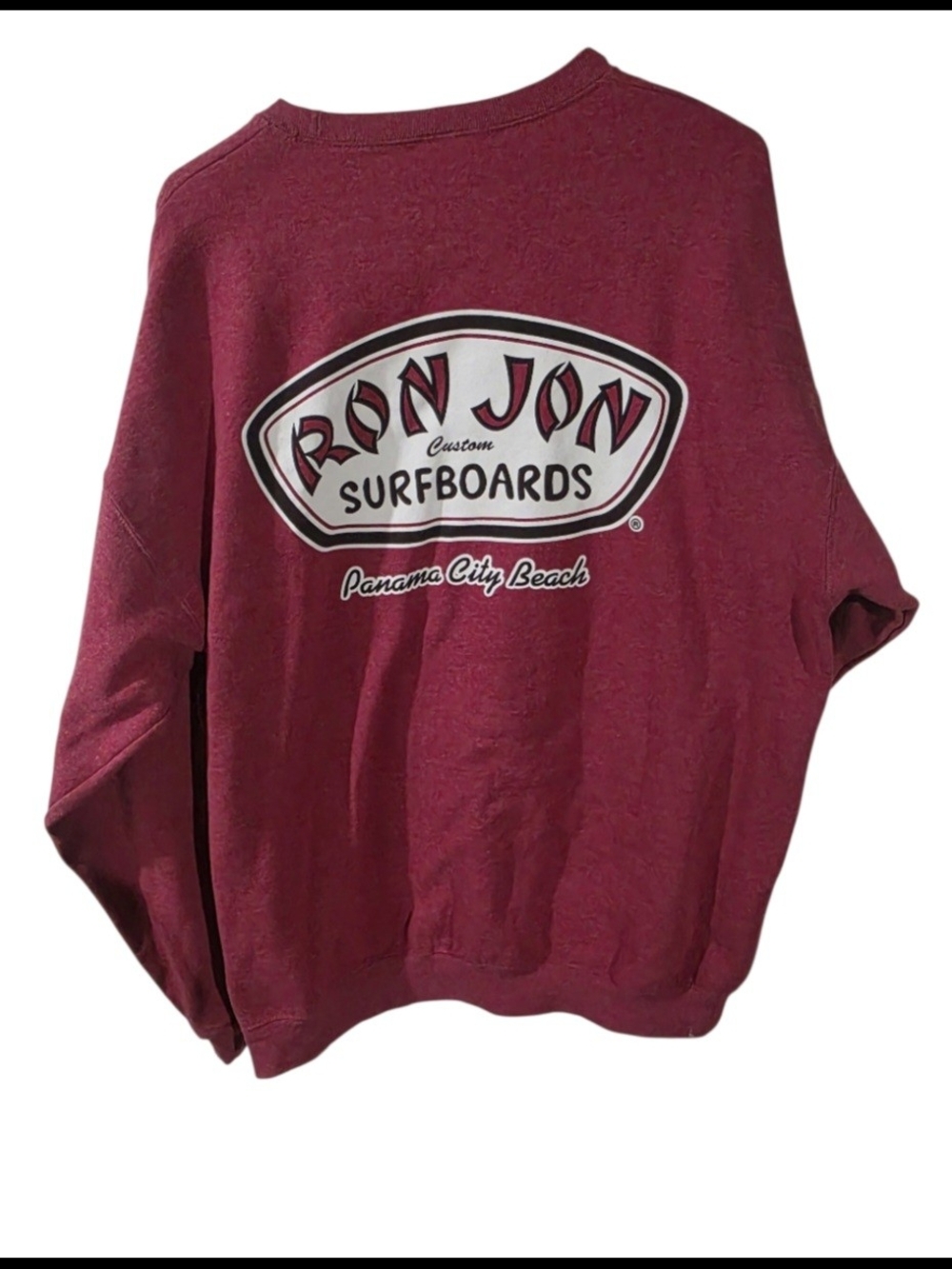 Ron Jon Surfboards Maroon Crewneck Sweatshirt